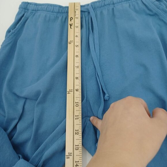 Focus Casual Life Blue Pleated Hem Straight Leg Pant Women's S Relaxed Lagenlook - Picture 8 of 9